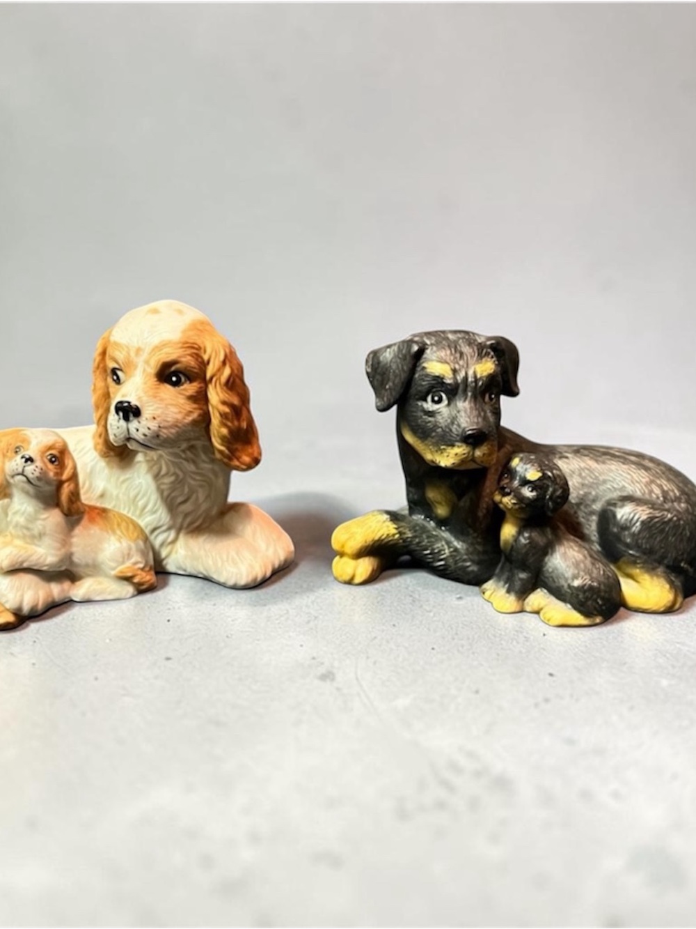*2* Dogs w/puppies Figurines